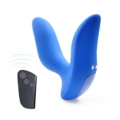 Синий вибромассажер простаты 3,5’’ Remote Control Curve P-spot Massager - 12 см. - Erokay - в Нижневартовске купить с доставкой
