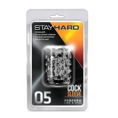 Прозрачная насадка с капельками STAY HARD COCK SLEEVE 05 CLEAR - Blush Novelties - в Нижневартовске купить с доставкой