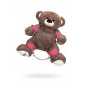 Бондажный набор: бурый мишка с розовыми оковами и наручниками - Pecado - купить с доставкой в Нижневартовске