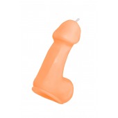 Оранжевая свеча в форме пениса - 47 гр. - Pecado - купить с доставкой в Нижневартовске