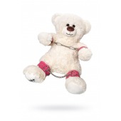 Бондажный набор: белый мишка с розовыми оковами и наручниками - Pecado - купить с доставкой в Нижневартовске