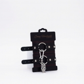 Черно-красные кожаные оковы - Crazy Handmade - купить с доставкой в Нижневартовске