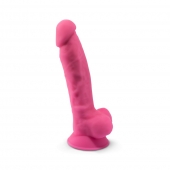 Розовый люминесцентный фаллоимиатор SILEXD Model 1 7  - 17,6 см. - Adrien Lastic купить с доставкой в интернет-магазине Orgasmix в Нижневартовске Розовый люминесцентный фаллоимиатор SILEXD Model 1 7  - 17,6 см. - Adrien Lastic