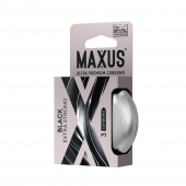 Черные утолщенные презервативы MAXUS Extra Strong с железным кейсом - 3 шт. - Maxus - купить с доставкой в Нижневартовске