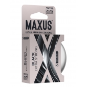 Черные утолщенные презервативы MAXUS Extra Strong с железным кейсом - 3 шт. - Maxus - купить с доставкой в Нижневартовске