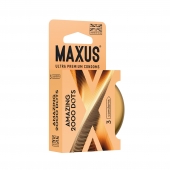 Точечные презервативы MAXUS 2000 Amazing Dots с железным кейсом - 3 шт. - Maxus - купить с доставкой в Нижневартовске