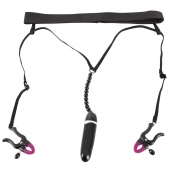 Женские вибростринги с зажимами для половых губ Spreader String with Vibrator - Orion - купить с доставкой в Нижневартовске Женские вибростринги с зажимами для половых губ Spreader String with Vibrator - Orion - купить с доставкой в Нижневартовске