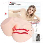 Мастурбатор-полуторс с двойным слоем материала и вибрацией Jenny Onahole Real Vagina - KOKOS - в Нижневартовске купить с доставкой