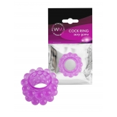 Лиловое эрекционное кольцо с 2 рядами стимулирующих шариков - Erowoman-Eroman - в Нижневартовске купить с доставкой