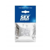 Прозрачное эластичное эрекционное кольцо с 6 шариками - Sex Expert - в Нижневартовске купить с доставкой