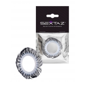 Эластичное эрекционное колечко с черными «ресничками» - Sextaz - в Нижневартовске купить с доставкой