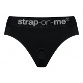 Черные трусики для насадок Heroine Lingerie Harness - size XL - Strap-on-me - купить с доставкой в Нижневартовске