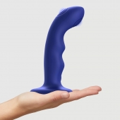 Синяя насадка-стимулятор Strap-On-Me Tapping Dildo Wave - Strap-on-me - купить с доставкой в Нижневартовске