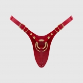 Красный пояс для фиксации насадок Strap-On-Me Leatherette Harness Fabulous - Strap-on-me - купить с доставкой в Нижневартовске