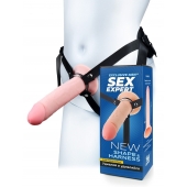 Мужской полый страпон на регулируемых ремешках - 22 см. - Sex Expert - купить с доставкой в Нижневартовске