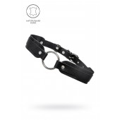 Черный кожаный чокер-ошейник со скруглёнными углами - Pecado - купить с доставкой в Нижневартовске