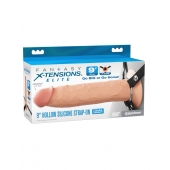 Телесный пустотелый фаллопротез 9’’ Hollow Silicone Strap-On - 24,1 см. - Pipedream - купить с доставкой в Нижневартовске