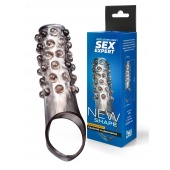 Дымчатая насадка на пенис с выпуклостями - 11 см. - Sex Expert - в Нижневартовске купить с доставкой