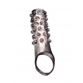 Дымчатая насадка на пенис с выпуклостями - 11 см. - Sex Expert - в Нижневартовске купить с доставкой