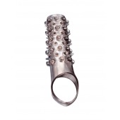 Дымчатая насадка на пенис с шипами и выпуклостями - 12 см. - Sex Expert - в Нижневартовске купить с доставкой