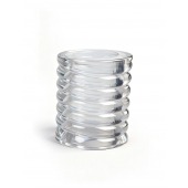 Прозрачная сквозная насадка на пенис с ребрышками - Sex Expert - в Нижневартовске купить с доставкой