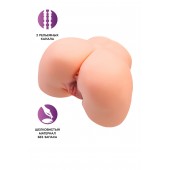 Телесный мастурбатор в форме попки с 2 любовными входами - No Name - в Нижневартовске купить с доставкой