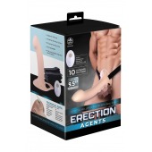 Телесный полый страпон с вибрацией Erection Agents - 24,1 см. - NMC - купить с доставкой в Нижневартовске