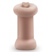 Телесный люминесцентный двусторонний мастурбатор Tasha - Blush Novelties - в Нижневартовске купить с доставкой