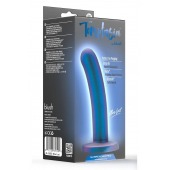 Синяя насадка с гладкой поверхностью Surrender 5.75 Inch Intermediate Pegging Dildo - 14,6 см. - Blush Novelties - купить с доставкой в Нижневартовске