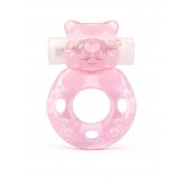 Розовое эрекционное виброкольцо в форме мишки - 1137 - в Нижневартовске купить с доставкой