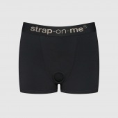 Черные трусики-боксеры для фиксации насадок Strap-on-me Harness Lingerie Allure - size XS - Strap-on-me - купить с доставкой в Нижневартовске