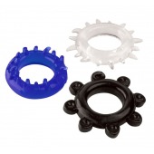 Набор из 3 эрекционных колец разного цвета и рельефа - Boys of Toys - в Нижневартовске купить с доставкой