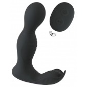 Черная анальная пробка с вибрацией, вращением и пультом ДУ RC Butt Plug with 2 Functions - Orion - в Нижневартовске купить с доставкой