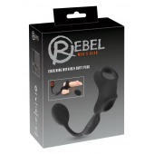 Черное виброкольцо с анальной пробкой Cock Ring with RC Butt Plug - Orion - в Нижневартовске купить с доставкой