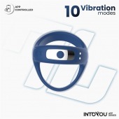 Синее интерактивное эрекционное виброкольцо Rank - Intoyou - в Нижневартовске купить с доставкой