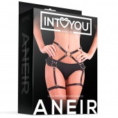 Черные стрепы на бёдра Aneir - Intoyou - купить с доставкой в Нижневартовске