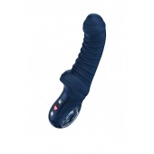 Синий вибратор Tiger с ребрышками - 22,5 см. - Fun Factory