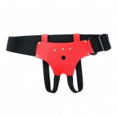 Красные трусики со штырьком для насадки - БДСМ Арсенал - купить с доставкой в Нижневартовске