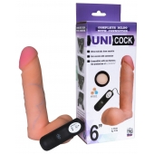 Фаллическая насадка Харнесс UNICOCK 6  с вибрацией - 18 см. - LOVETOY (А-Полимер) - купить с доставкой в Нижневартовске