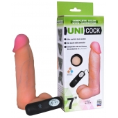 Фаллическая насадка Харнесс UNICOCK 7  с вибрацией - 19 см. - LOVETOY (А-Полимер) - купить с доставкой в Нижневартовске