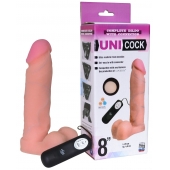 Фаллическая насадка Харнесс UNICOCK 8  с вибрацией - 20 см. - LOVETOY (А-Полимер) - купить с доставкой в Нижневартовске