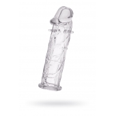 Гладкая прозрачная насадка с усиками под головкой - 12,5 см. - Toyfa Basic - в Нижневартовске купить с доставкой Гладкая прозрачная насадка с усиками под головкой - 12,5 см. - Toyfa Basic - в Нижневартовске купить с доставкой