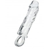 Прозрачная насадка с петлёй для фиксации - 14 см. - ToyFa - в Нижневартовске купить с доставкой