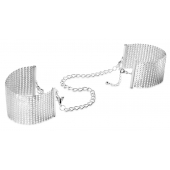 Серебристые наручники-браслеты Desir Metallique Handcuffs - Bijoux Indiscrets - купить с доставкой в Нижневартовске