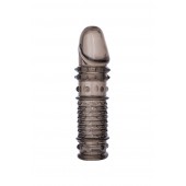 Дымчатая закрытая насадка ToyFa XLover с чешуйками и пупырышками - 13,5 см. - ToyFa - в Нижневартовске купить с доставкой