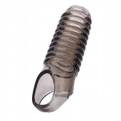 Дымчатая насадка с рёбрышками и подхватом мошонки ToyFa XLover - 12,5 см. - ToyFa - в Нижневартовске купить с доставкой