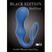 Синее эрекционное кольцо с анальной пробкой Double Pleasure Anal Plug - Lola Games - в Нижневартовске купить с доставкой