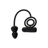Чёрное эрекционное кольцо с вибропулькой и анальным хвостом - Erotist Adult Toys - в Нижневартовске купить с доставкой