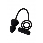 Чёрное эрекционное кольцо с вибростимулятором и анальным хвостом - Erotist Adult Toys - в Нижневартовске купить с доставкой