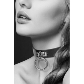 Узенький ошейник из полиуретана с кольцом - Bijoux Pour Toi - купить с доставкой в Нижневартовске